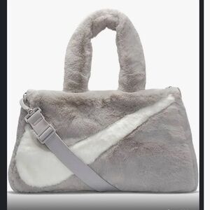 Nike • Grey Faux Fur Tote